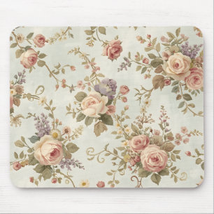 Romantische Rozen & Wilde Bloemen Vintage Guirland Muismat