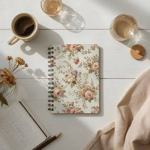 Romantische Rozen & Wilde Bloemen Vintage Guirland Notitieboek