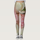 Romantische Rozen Zacht roze bloemen Leggings (Voorkant)