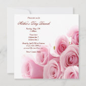 Romantische rozenboeket & bloemblaadjes Moederdag Kaart (Achterkant)