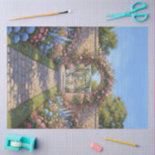 Romantische Rozentuin Boog Decoupage Vloeipapier Tissuepapier (Craft)
