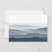 Romantische rustieke berg bruiloft RSVP (Achterkant)