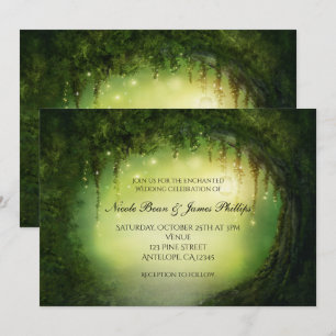 Romantische Rustieke Betoverde Bosboom Uitnodiging