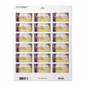 Romantische rustieke boom en hart bruiloft etiket (Full Sheet)