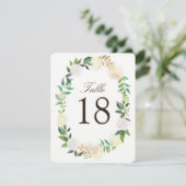 Romantische Rustieke Bos Tafel Nummer Kaarten (Staand voorkant)