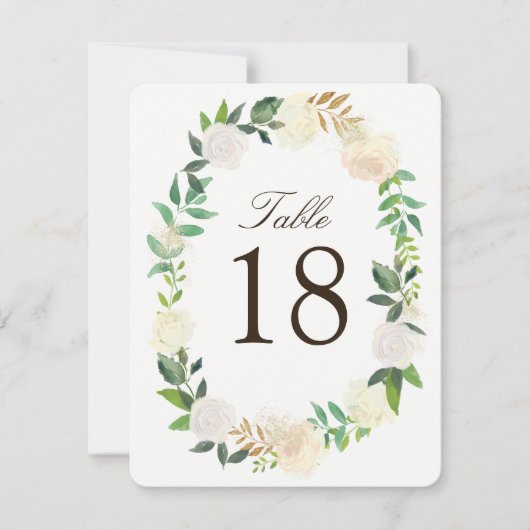 Romantische Rustieke Bos Tafel Nummer Kaarten (Voorkant)