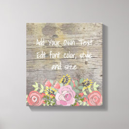 Romantische rustieke chic canvas afdruk