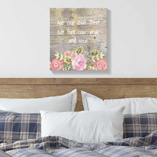 Romantische rustieke chic canvas afdruk (Insitu (Slaapkamer))