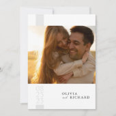 Romantische rustieke dubbelzijdige foto bruiloft kaart (Voorkant)