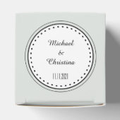 Romantische rustieke groene bruiloft bedankdoosjes (Bovenkant)