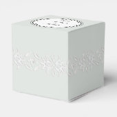 Romantische rustieke groene bruiloft bedankdoosjes (Achterkant)