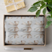 Romantische Rustieke Groene Witte Gouden Boog Brui Tissuepapier (Geschenk)