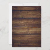 Romantische rustieke houten jute en kanten bruilof kaart (Achterkant)