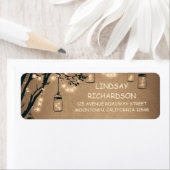 Romantische rustieke vuurvliegjes Mason Jars bruil Etiket (Insitu)