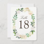 Romantische Rustieke Woodland Tafel Aantal Kaarten (Voorkant)