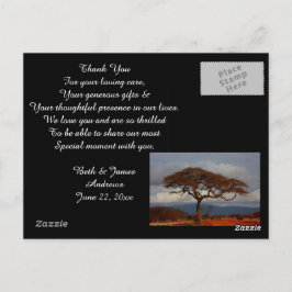 Romantische Safari Afrika Bridal Dank u kaarten