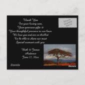 Romantische Safari Afrika Bridal Dank u kaarten (Achterkant)