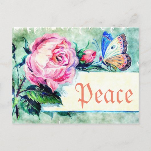 Romantische Safari Floral Vrijgezellenfeest Peace  Uitnodiging Briefkaart (Voorkant)