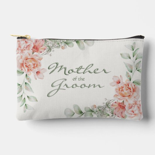 Romantische Sage en koraal Bloem Moeder van de bru Etui (Voorkant)