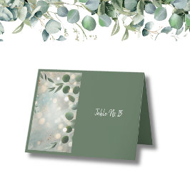 Romantische Sage Green Eucalyptus Trouwtafel kaart