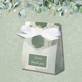 Romantische Sage Green Eucalyptus Wedding Bedankdoosjes