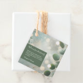 Romantische Sage Green Eucalyptus Wedding Bedankjes Labels (In situ)