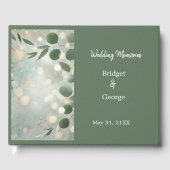 Romantische Sage Green Eucalyptus Wedding Gastenboek (Voorkant)