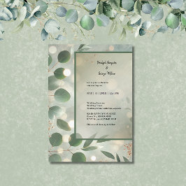 Romantische Sage Green Eucalyptus Wedding Kaart