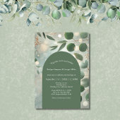 Romantische Sage Green Eucalyptus Wedding Kaart