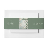 Romantische Sage Green Eucalyptus Wedding Uitnodigingen Wikkel (Voorkant Voorbeeld)