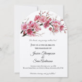 Romantische Sakura kersenbloesems Bloom Wedding Kaart (Voorkant)