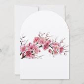 Romantische Sakura kersenbloesems Bloom Wedding Kaart (Achterkant)