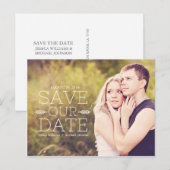 Romantische Save the Date aankondiging (Voorkant / Achterkant)