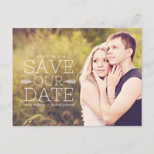 Romantische Save the Date aankondiging (Voorkant)