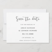 Romantische Save the date fotokaart aankondiging (Achterkant)