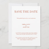 Romantische 'Save The Date' Plat Kaart (Achterkant)