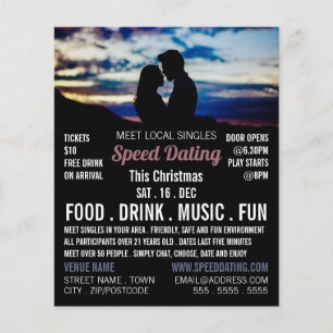 Romantische Scene, Speed Dating Event Adverteren Flyer
