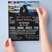 Romantische Scene, Speed Dating Event Adverteren Flyer (Hand)