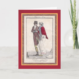 Romantische schaatsen stijl kerst Kaarten