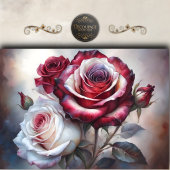 Romantische scharlaken roos decoupage tissuepapier