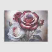 Romantische scharlaken roos decoupage tissuepapier (Voorkant)