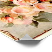 Romantische schattige bloem poster (Hoek)