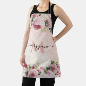 Romantische schattige girale roze Glitter Monogram Schort (Insitu)