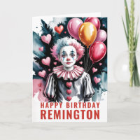 Romantische Schattige Pierrot Verjaardags Clown