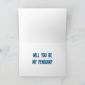 Romantische schattige pinguïns houden van kaart (Binnen)
