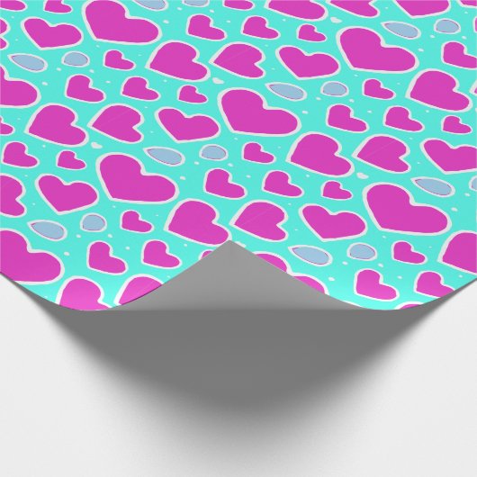 Romantische Schattigee harten houden van Valentijn Cadeaupapier (Hoek)