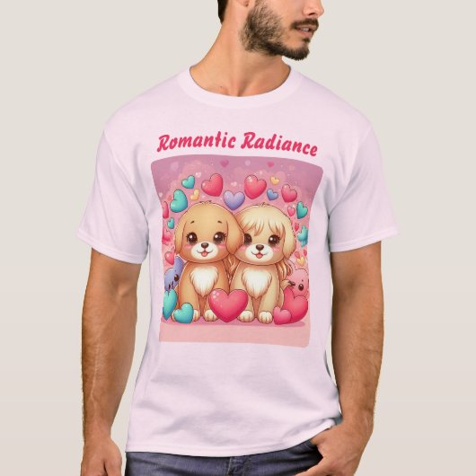 Romantische Schattigee Puppies: Valentijn Special T-shirt (Voorkant)