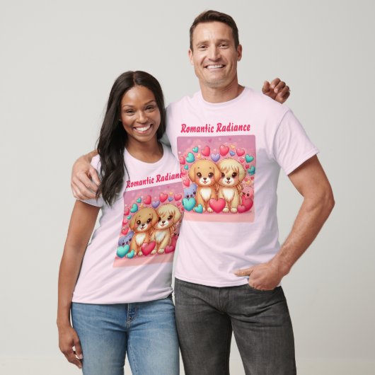 Romantische Schattigee Puppies: Valentijn Special T-shirt (Unisex)