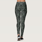 Romantische schedel en Roos Damask Leggings (Achterkant)