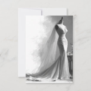 Romantische schets RSVP-kaart – Elegante vintage b RSVP Kaartje
